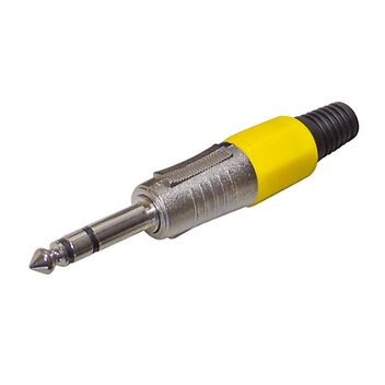 Đek, 6.3mm, stereo, žuti, metalni