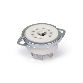 Noval podnožje 9 pin, keramičko, za montažu na šasiju