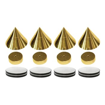 Stožaste nogice za zvučnu kutiju, pozlaćene s podloškama
